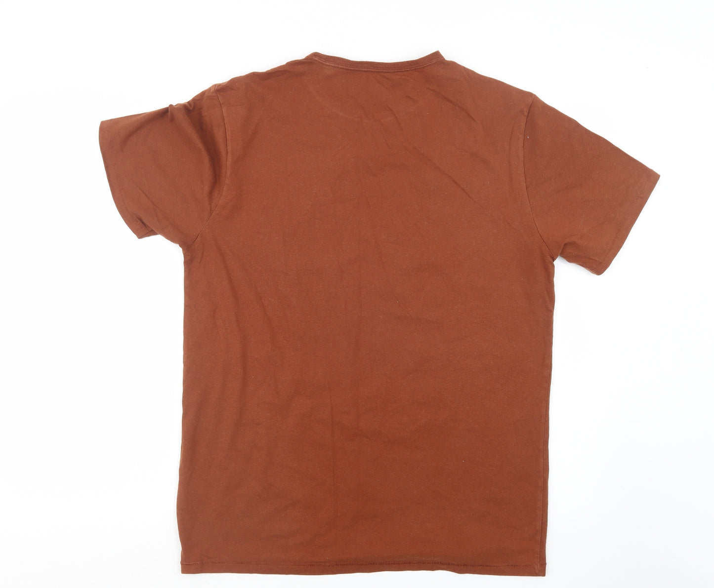 Easy Mens Brown    T-Shirt Size L