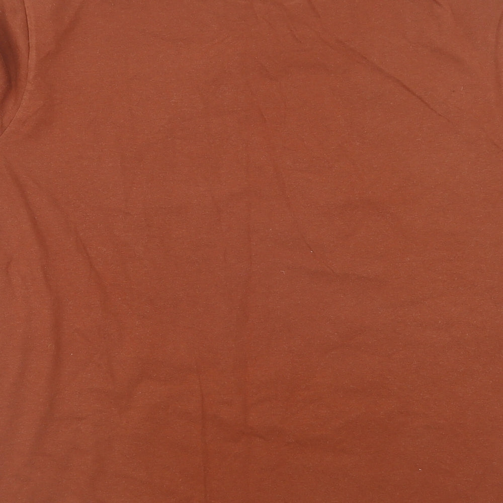 Easy Mens Brown    T-Shirt Size L