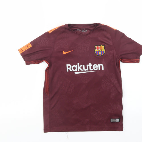 Nike Boys Purple   Basic T-Shirt Size 10-11 Years  - Barcelona FC
