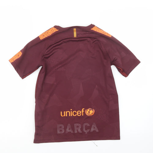 Nike Boys Purple   Basic T-Shirt Size 10-11 Years  - Barcelona FC