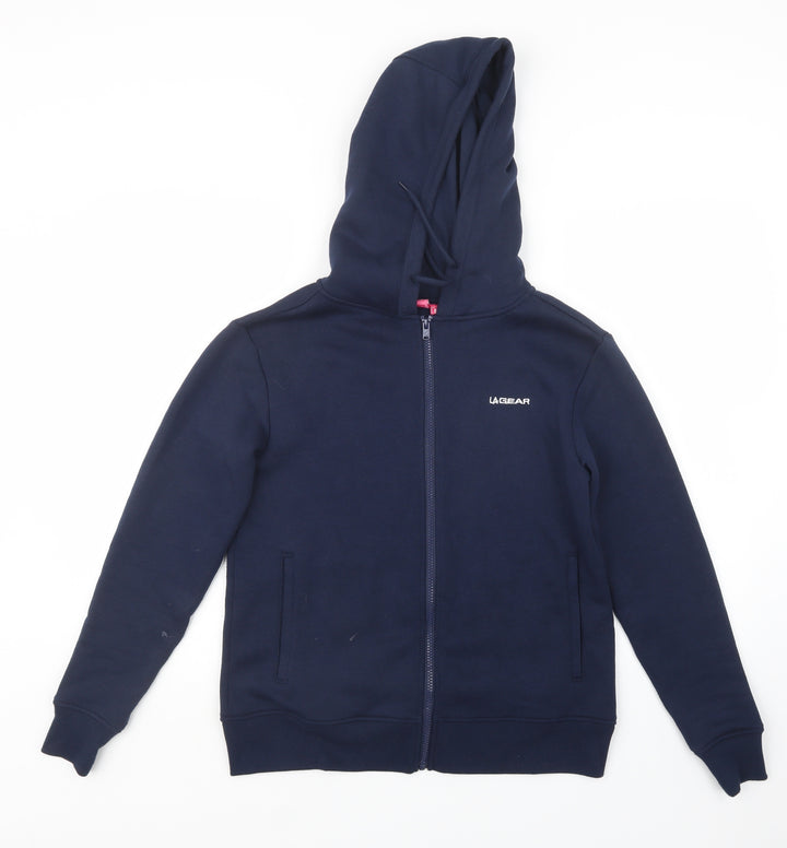 LA Gear Womens Blue Full Zip Hoodie Size 8
