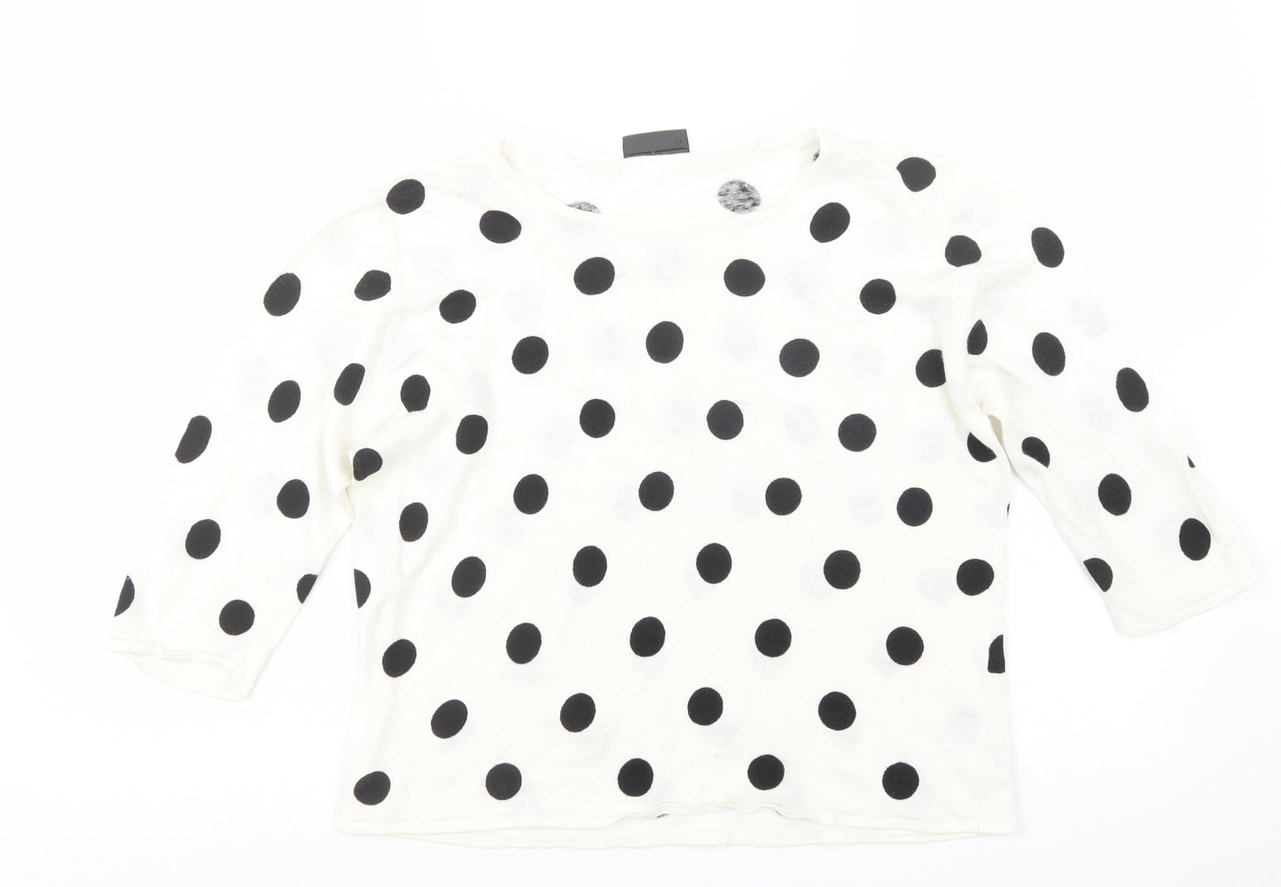 Alex & Co. Womens White Polka Dot  Pullover Jumper Size 16