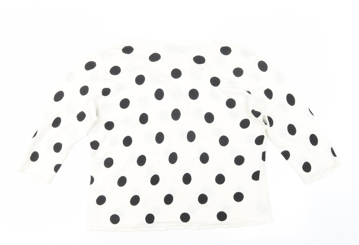 Alex & Co. Womens White Polka Dot  Pullover Jumper Size 16