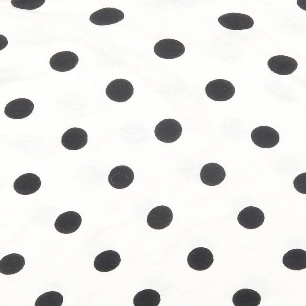 Alex & Co. Womens White Polka Dot  Pullover Jumper Size 16