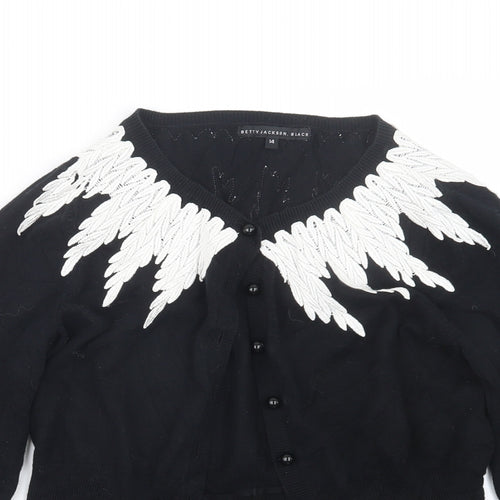 Debenhams Womens Black  Knit Cardigan Jumper Size 14