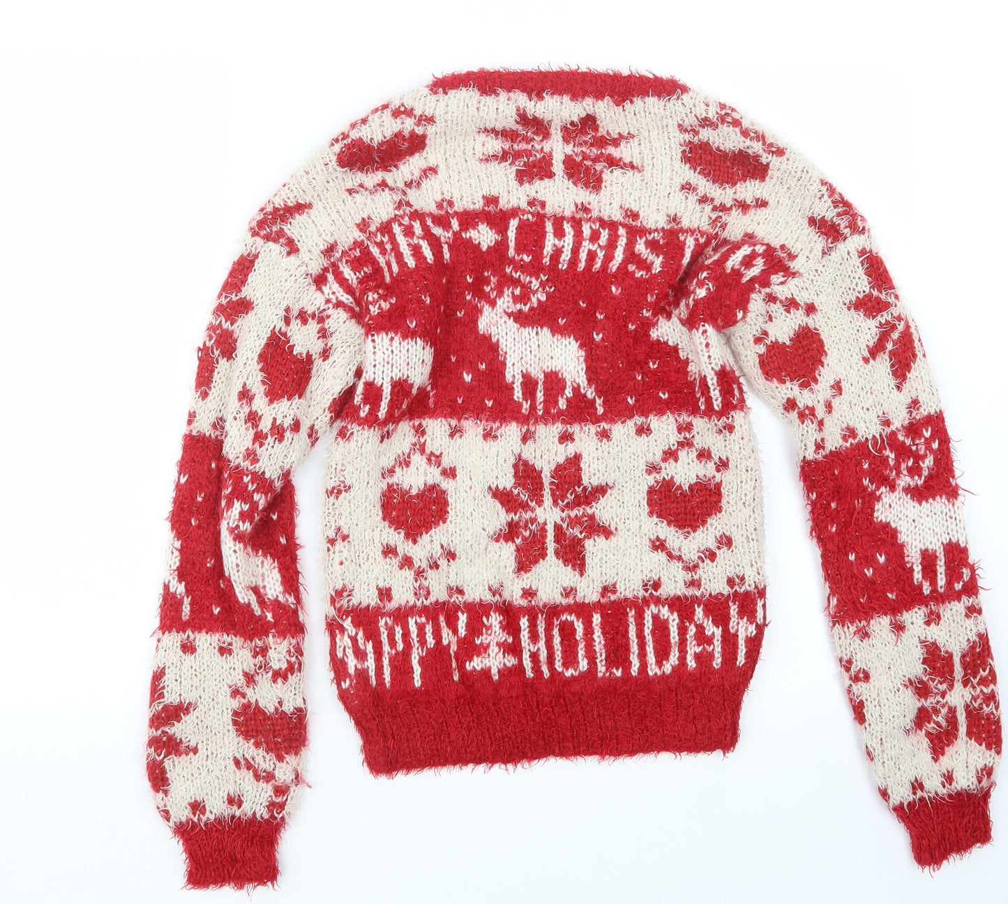 George Womens Red  Knit Pullover Jumper Size 10  - Christmas
