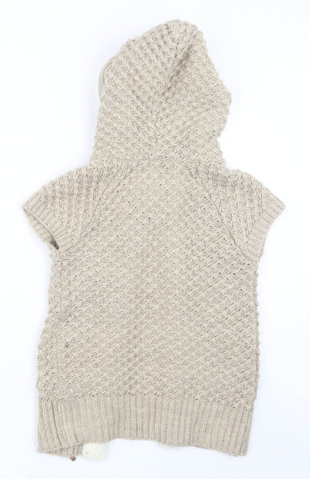 Zara Knit Womens Beige  Knit Cardigan Jumper Size S