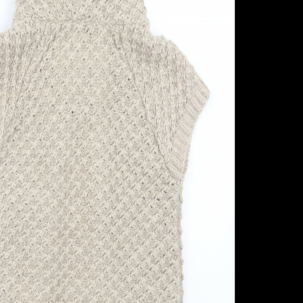 Zara Knit Womens Beige  Knit Cardigan Jumper Size S