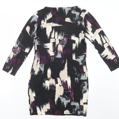 NEXT Womens Black Geometric Knit Pullover Jumper Size 6