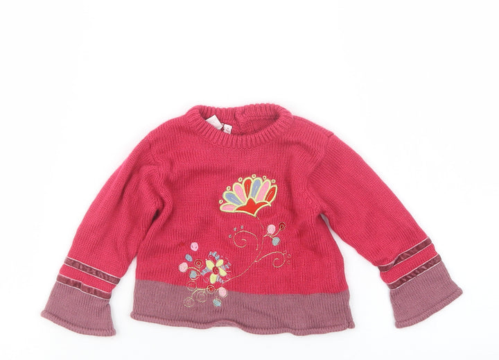 Influx Girls Pink  Knit Pullover Jumper Size 0-3 Months