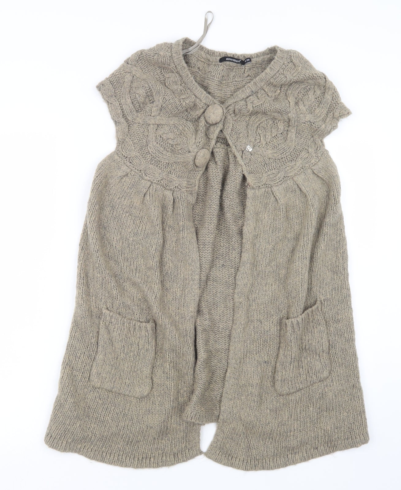 Atmosphere Womens Beige  Knit Cardigan Jumper Size 8