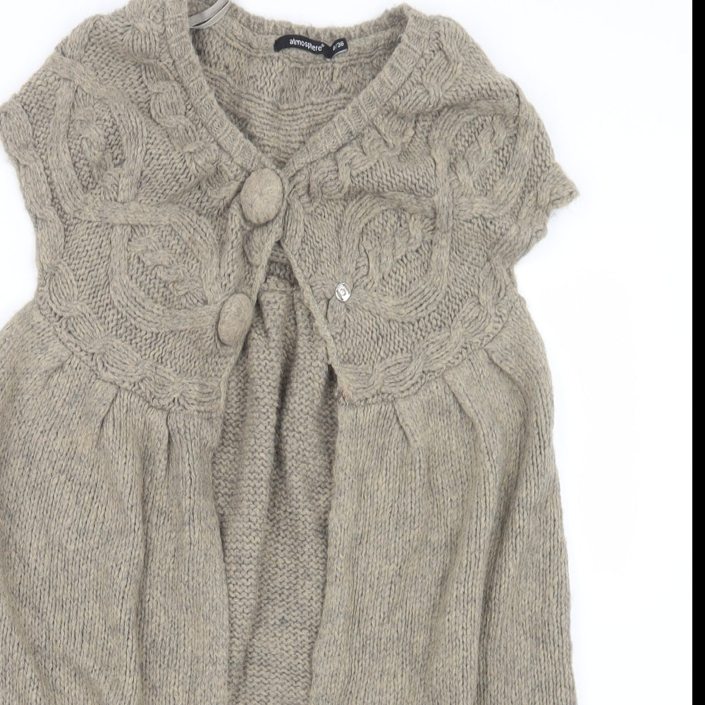 Atmosphere Womens Beige  Knit Cardigan Jumper Size 8