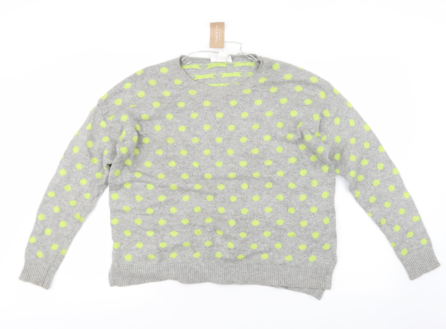 Monki Womens Grey  Knit Pullover Jumper Size S