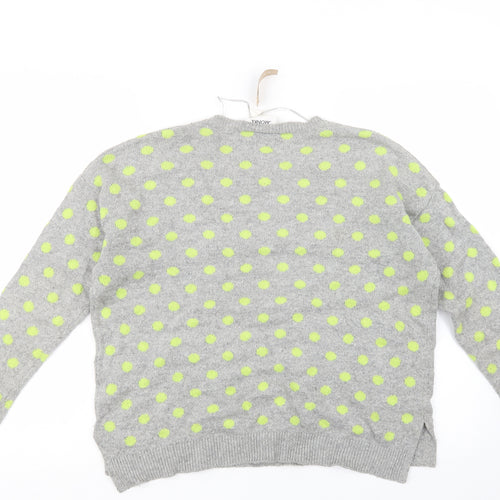 Monki Womens Grey  Knit Pullover Jumper Size S