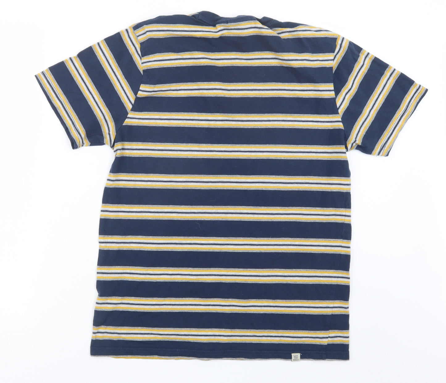 VANS Mens Blue Striped   T-Shirt Size M