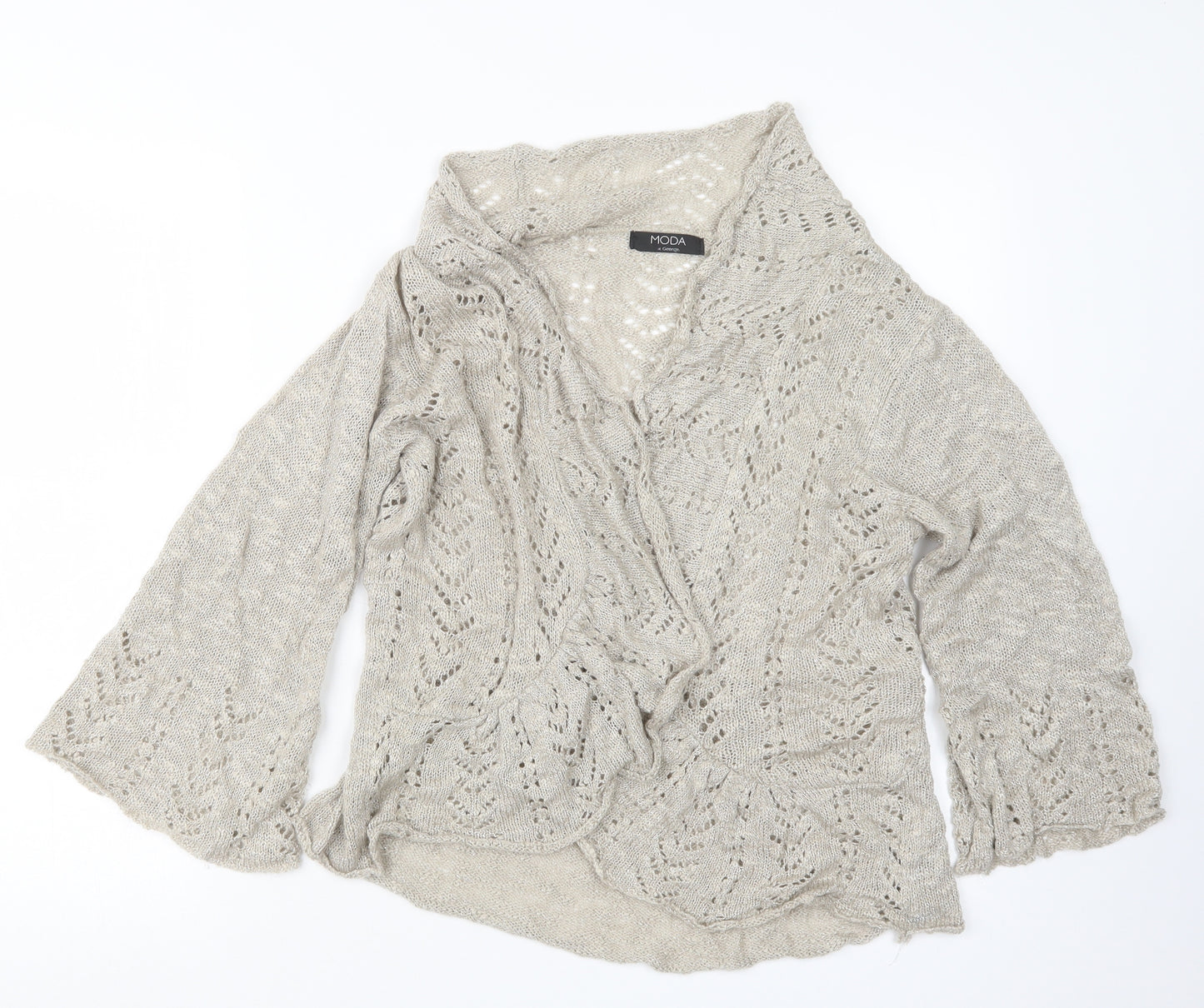 George Womens Beige  Knit Cardigan Jumper Size 14