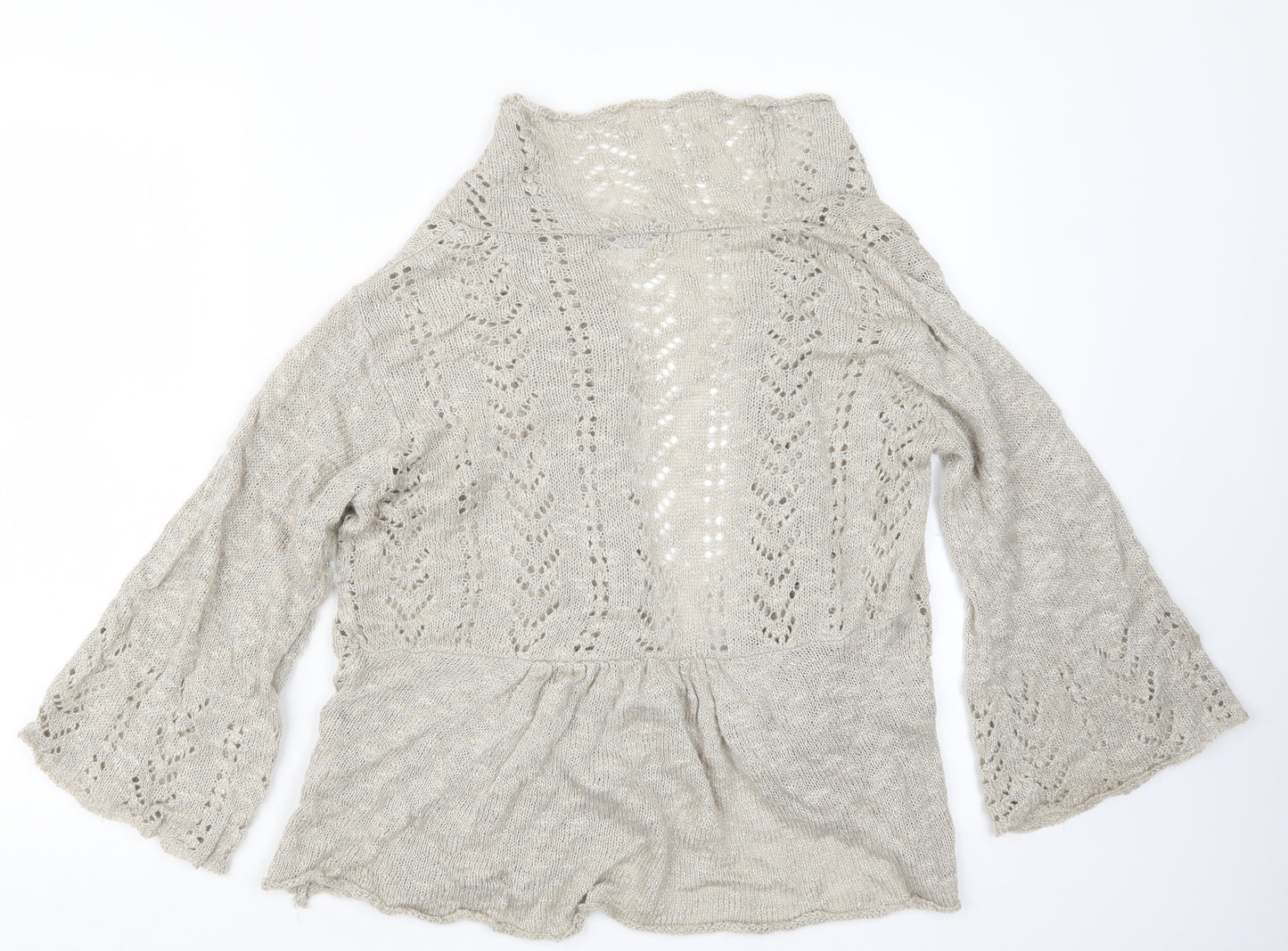 George Womens Beige  Knit Cardigan Jumper Size 14