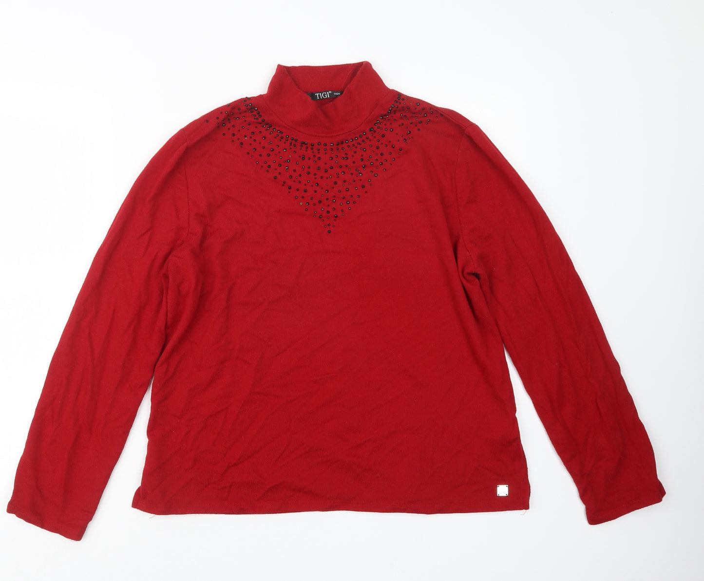 TIGI Womens Red   Pullover Jumper Size 18