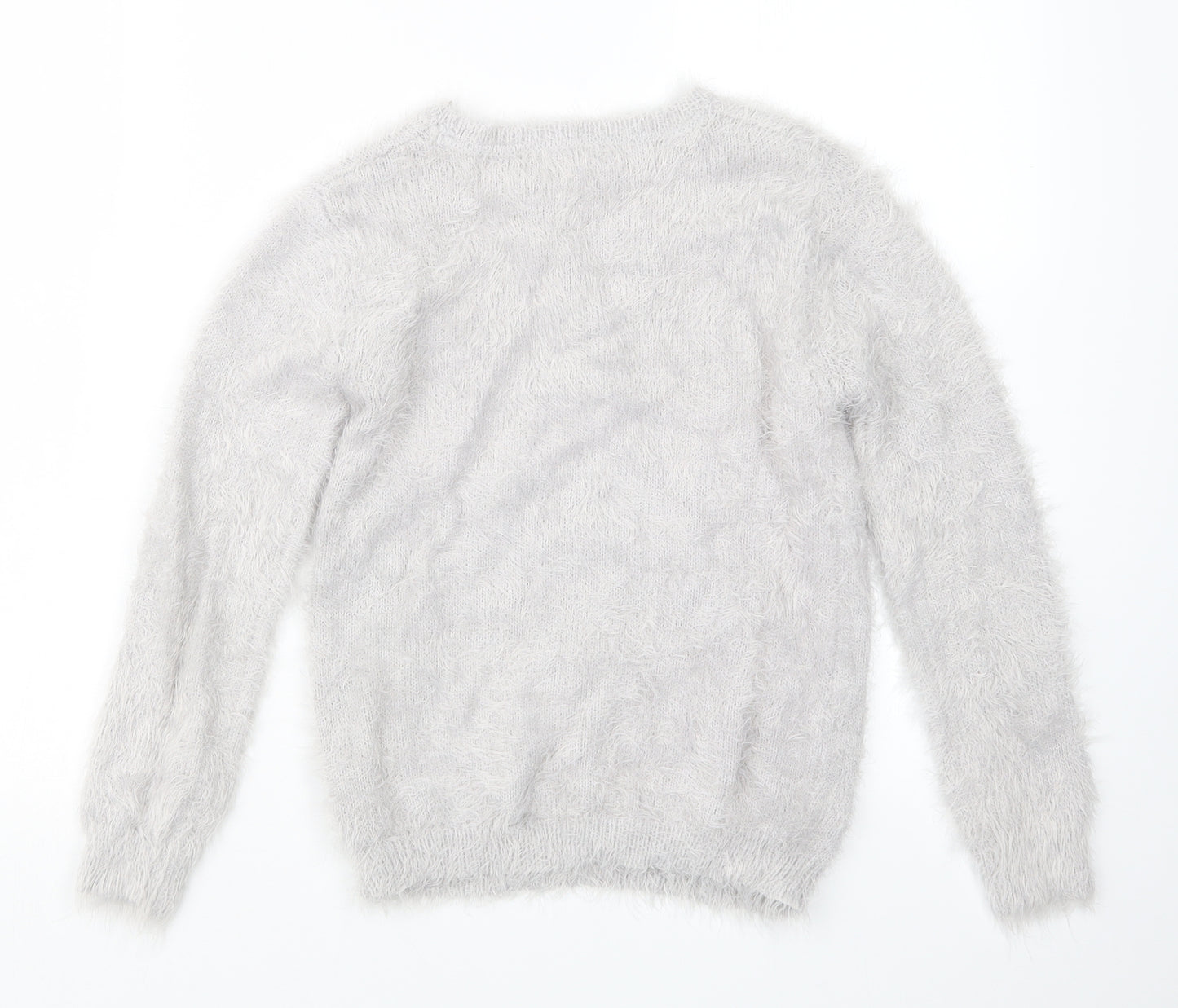 Primark Girls Grey   Pullover Jumper Size 10-11 Years  - Unicorn