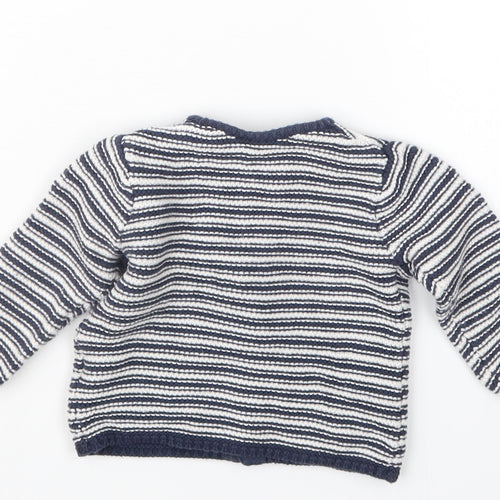 Marks and Spencer Boys Blue  Knit Cardigan Jumper Size 6-9 Months