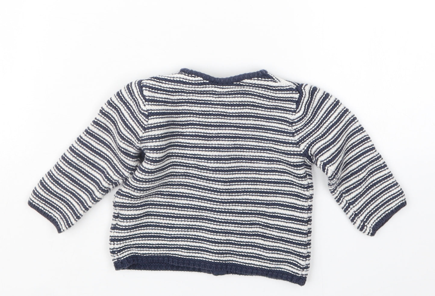 Marks and Spencer Boys Blue  Knit Cardigan Jumper Size 6-9 Months