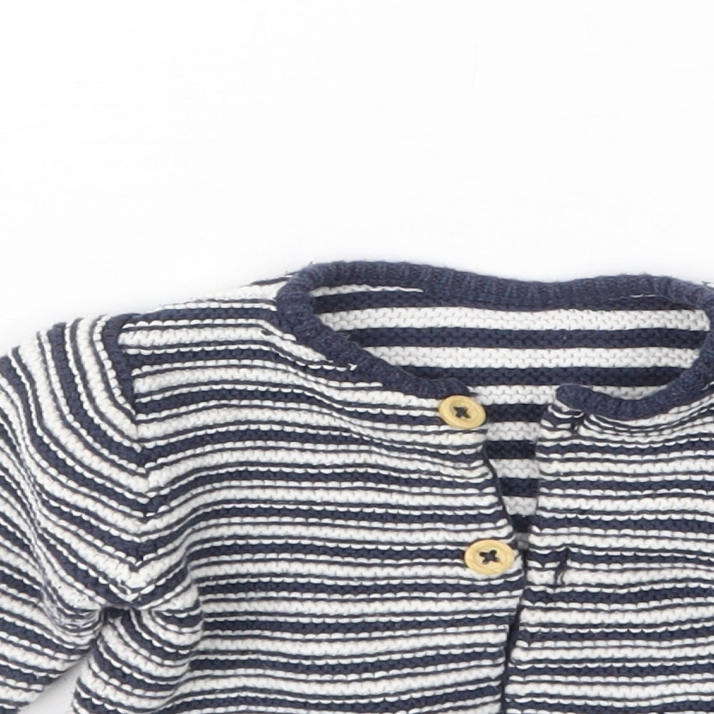 Marks and Spencer Boys Blue  Knit Cardigan Jumper Size 6-9 Months