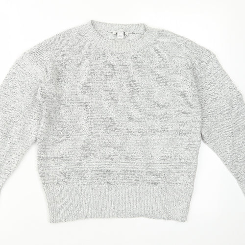 Topshop Womens Grey  Knit Pullover Jumper Size S