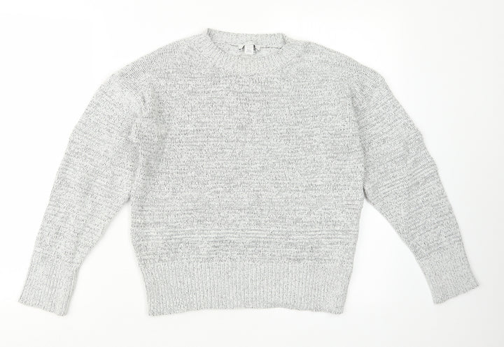 Topshop Womens Grey Knit Pullover Jumper Size S