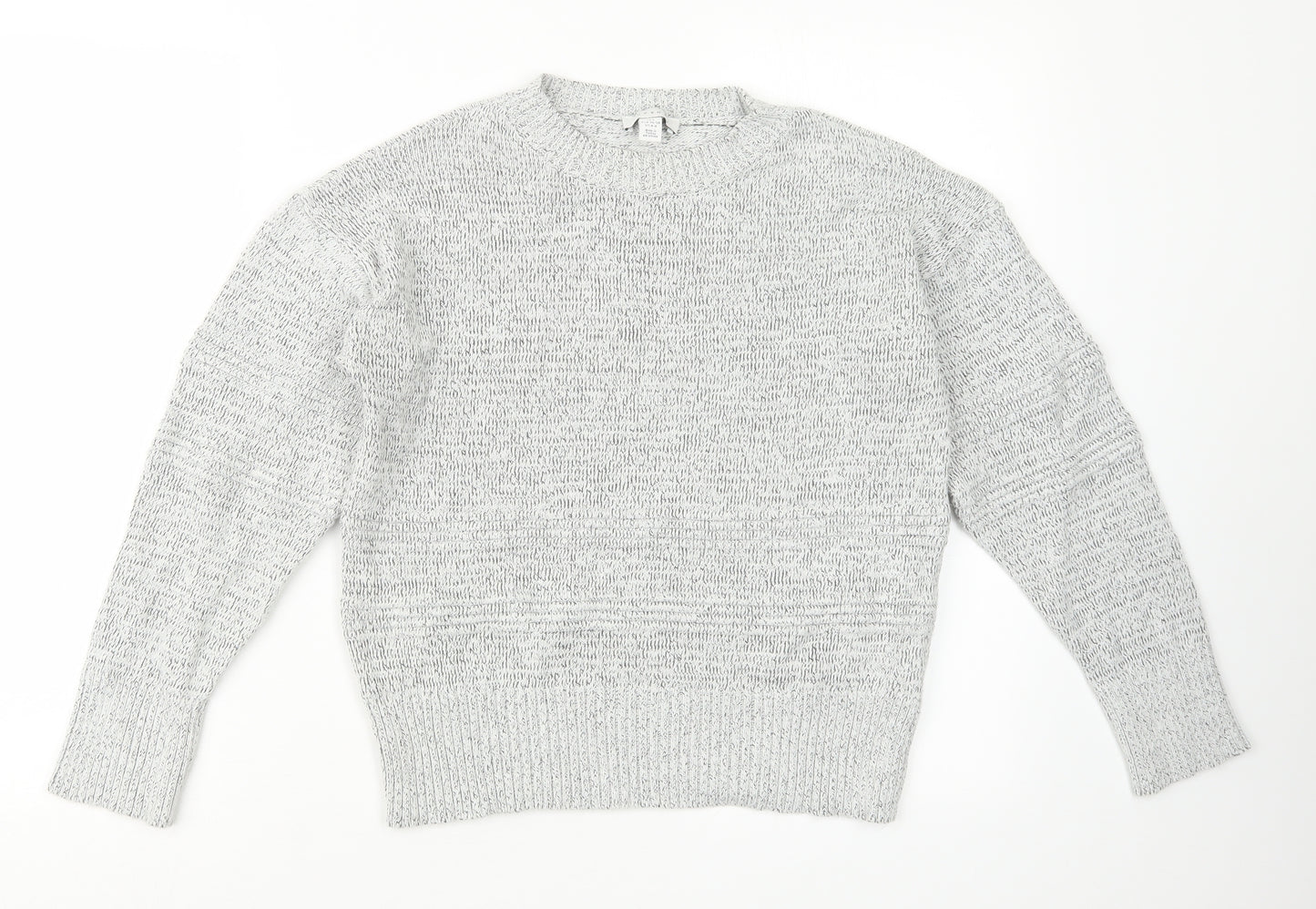 Topshop Womens Grey  Knit Pullover Jumper Size S