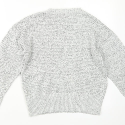 Topshop Womens Grey  Knit Pullover Jumper Size S