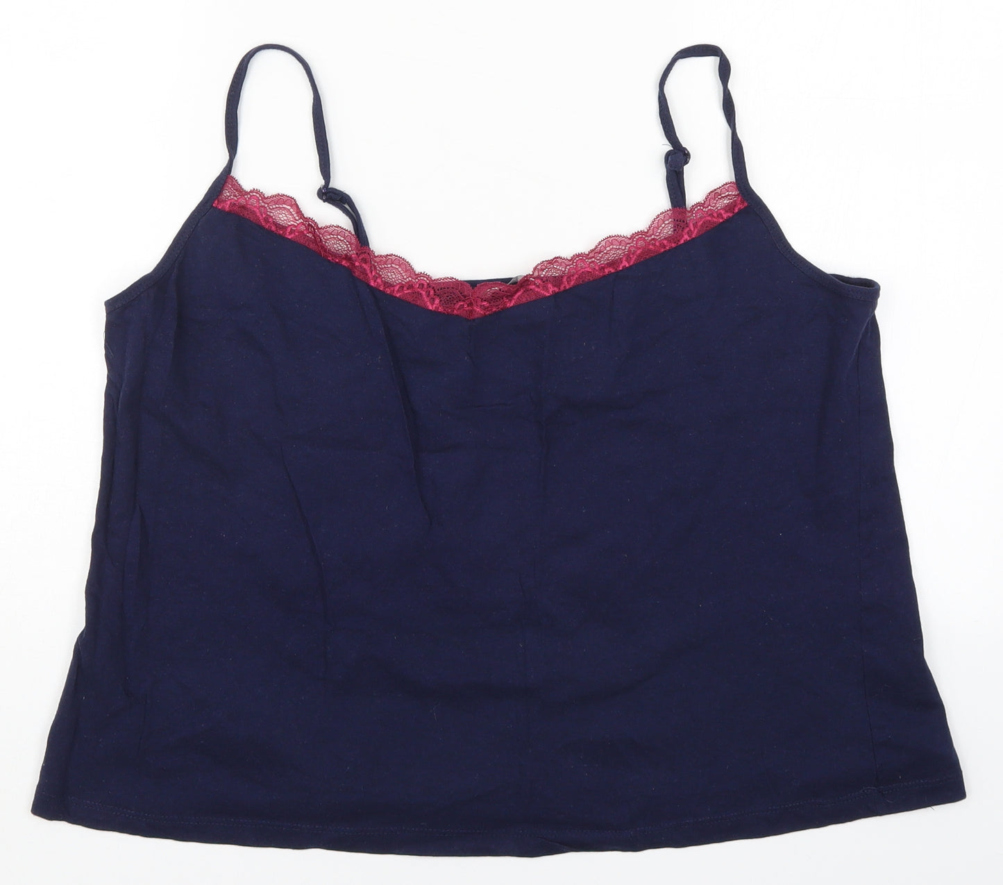 Pep&Co Womens Blue Solid  Cami Pyjama Top Size 16