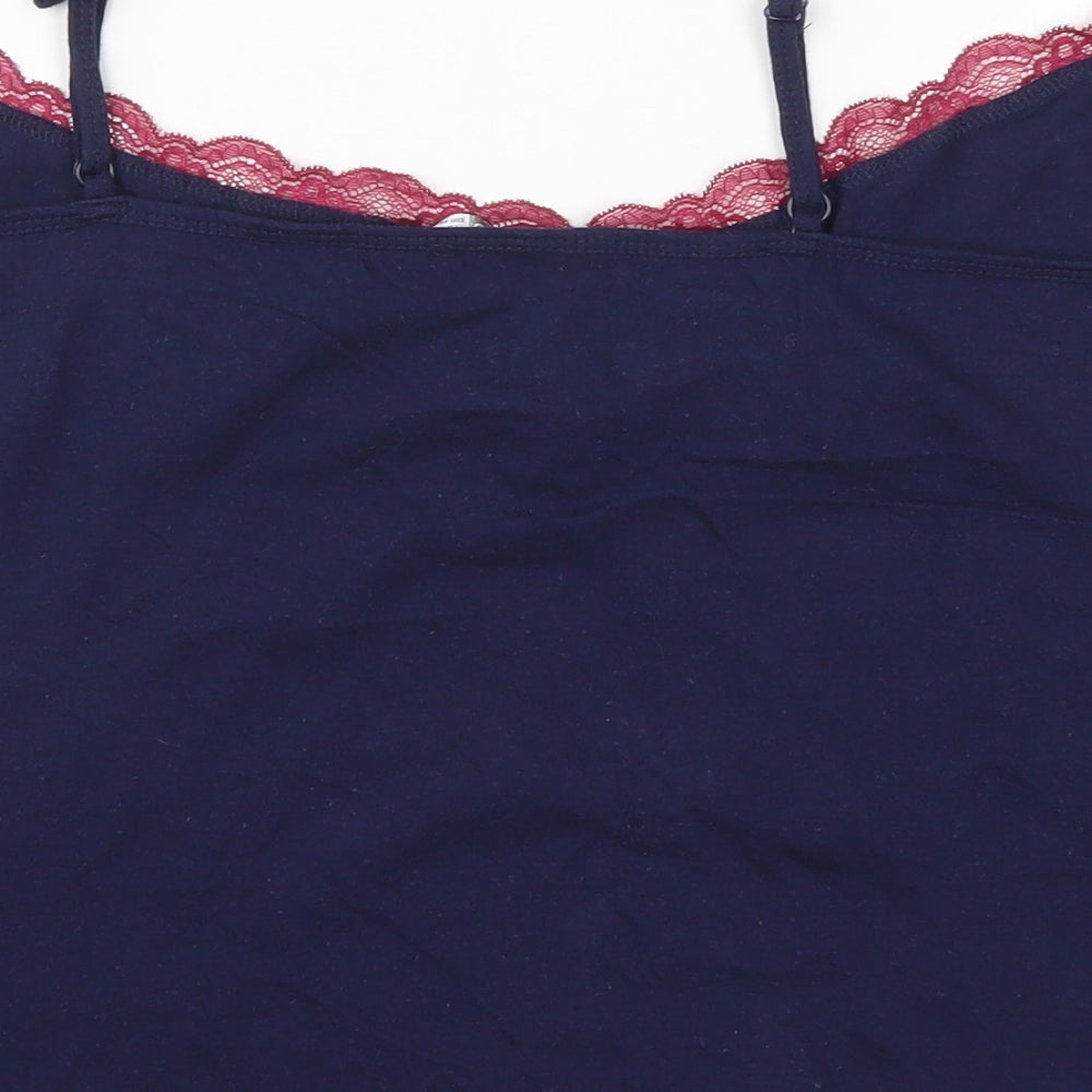 Pep&Co Womens Blue Solid  Cami Pyjama Top Size 16
