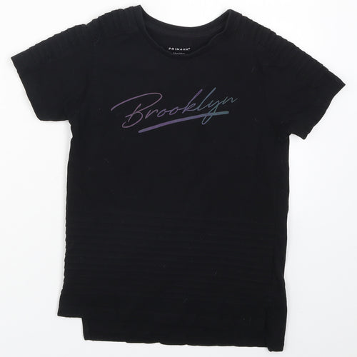Primark Boys Black   Basic T-Shirt Size 7-8 Years  - Brooklyn