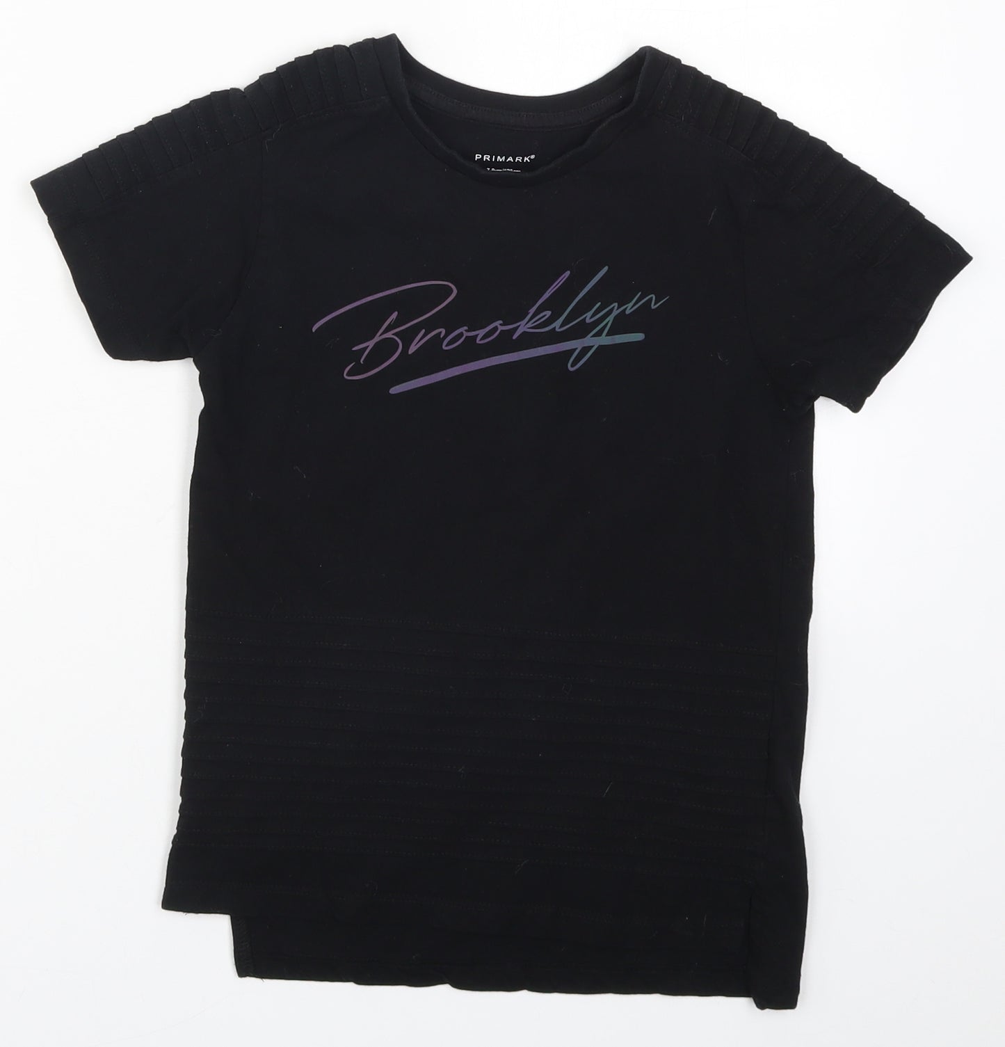 Primark Boys Black   Basic T-Shirt Size 7-8 Years  - Brooklyn