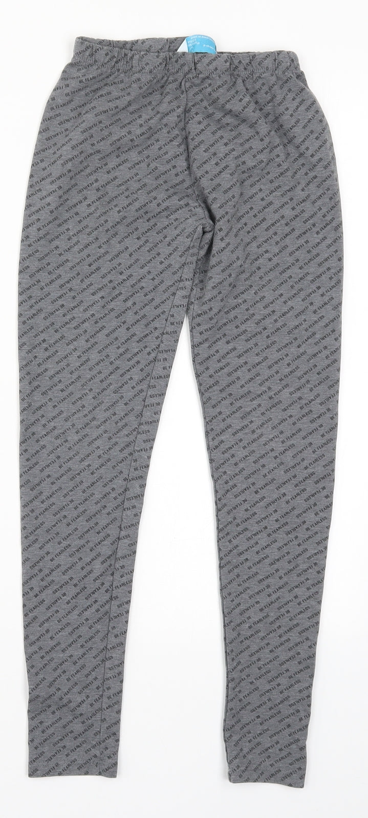 Primark Girls Grey Carrot Trousers Size 9-10 Years - Be Fearless Pyjama Pants