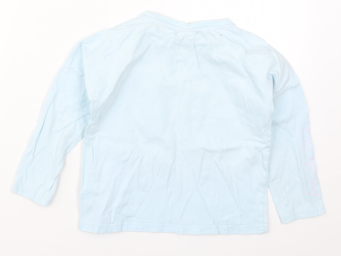 TU Girls Blue Solid  Top Pyjama Top Size 5-6 Years  - Frozen Elsa