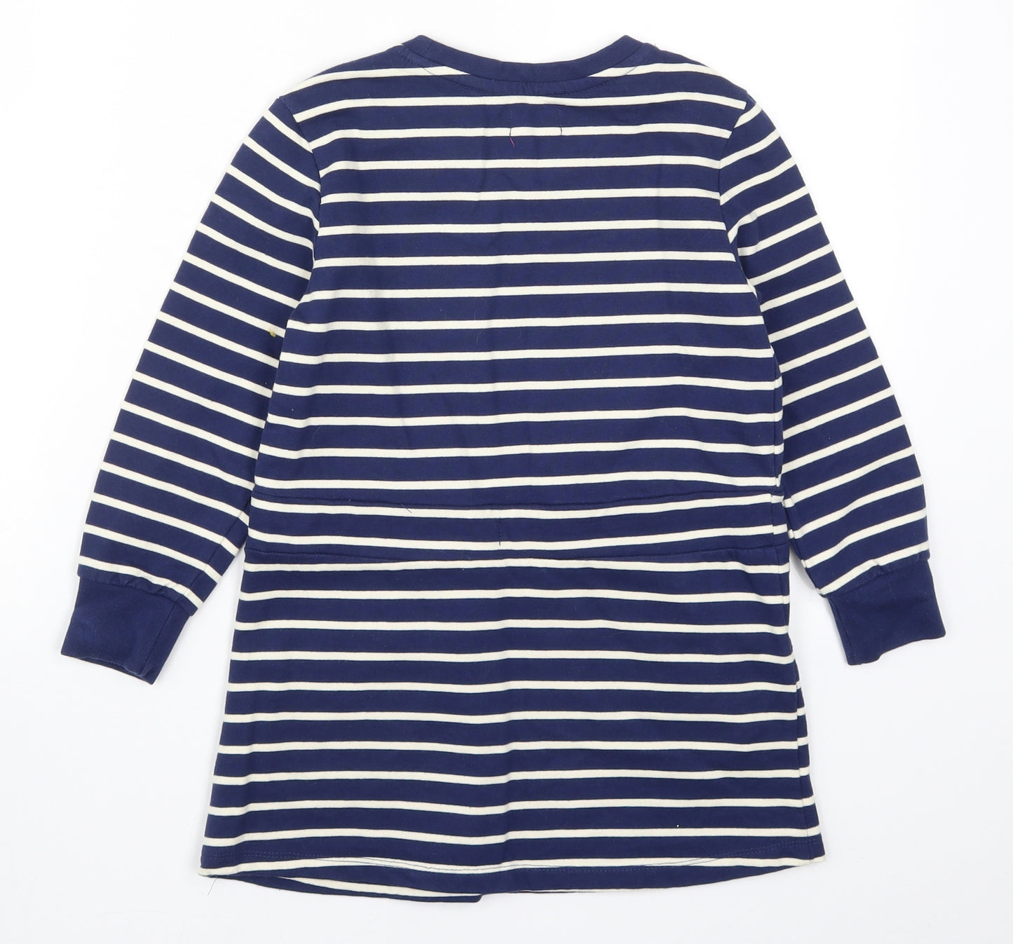 Lily & Dan Girls Blue Striped  Pullover Sweatshirt Size 7-8 Years