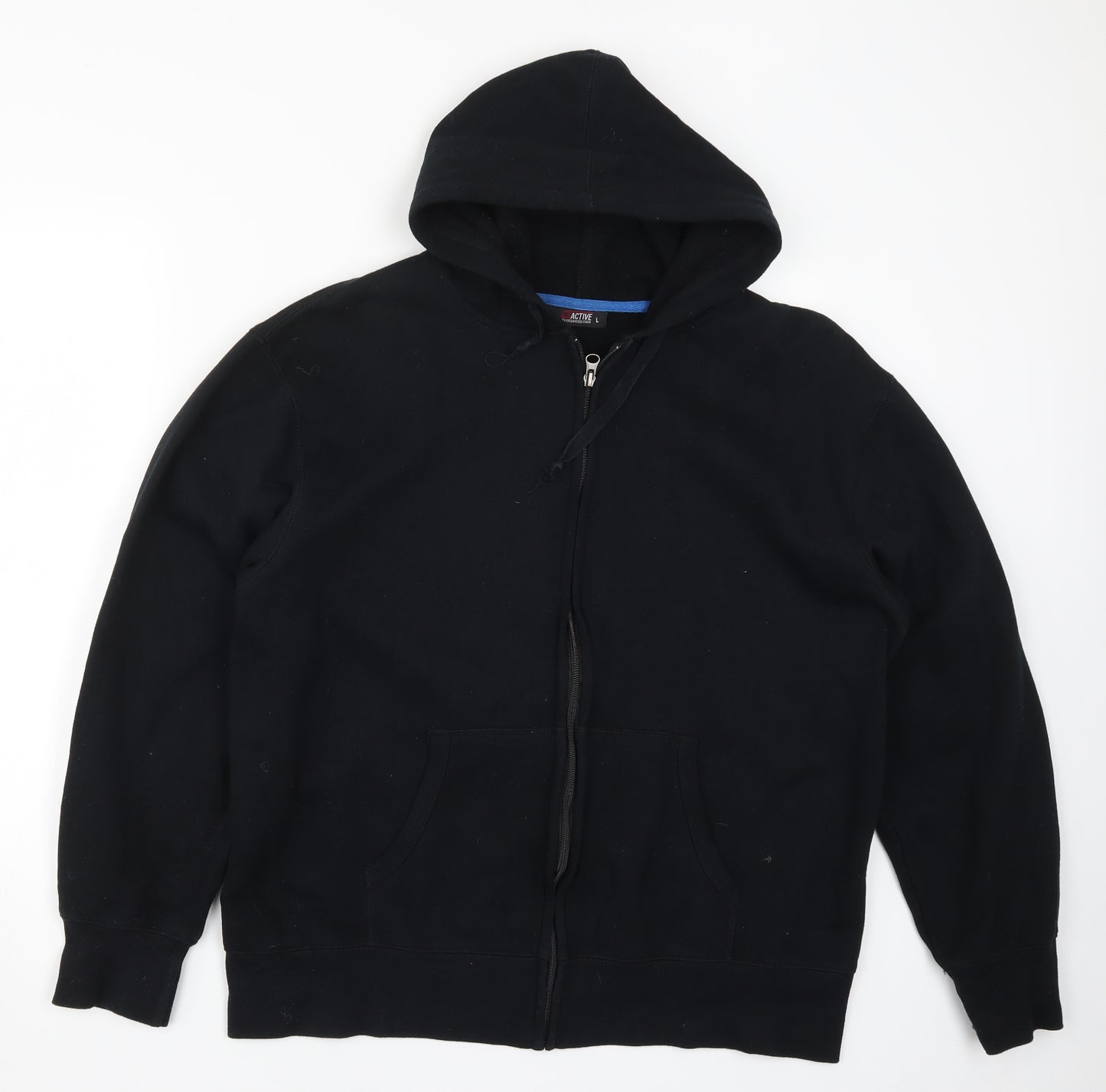 Cedar Wood State Mens Black   Full Zip Hoodie Size L