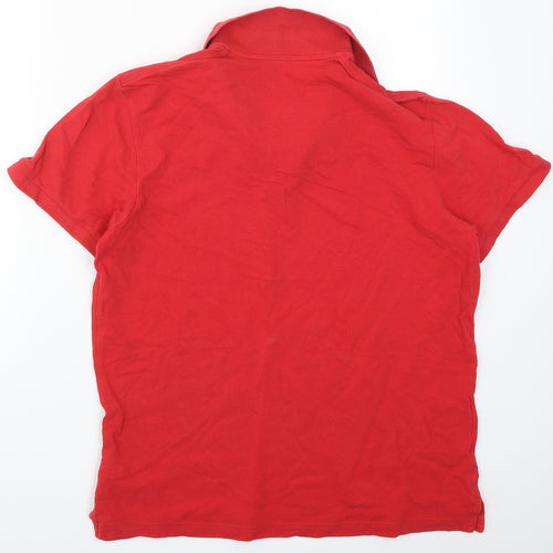 H&M Mens Red    Polo Size L