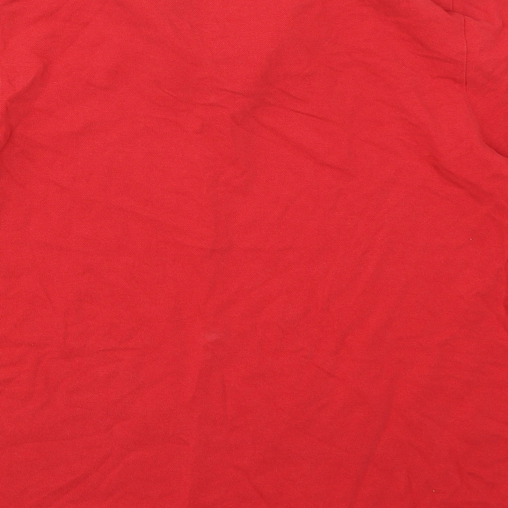 H&M Mens Red    Polo Size L