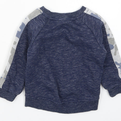 Primark Boys Blue Camouflage  Pullover Sweatshirt Size 2-3 Years