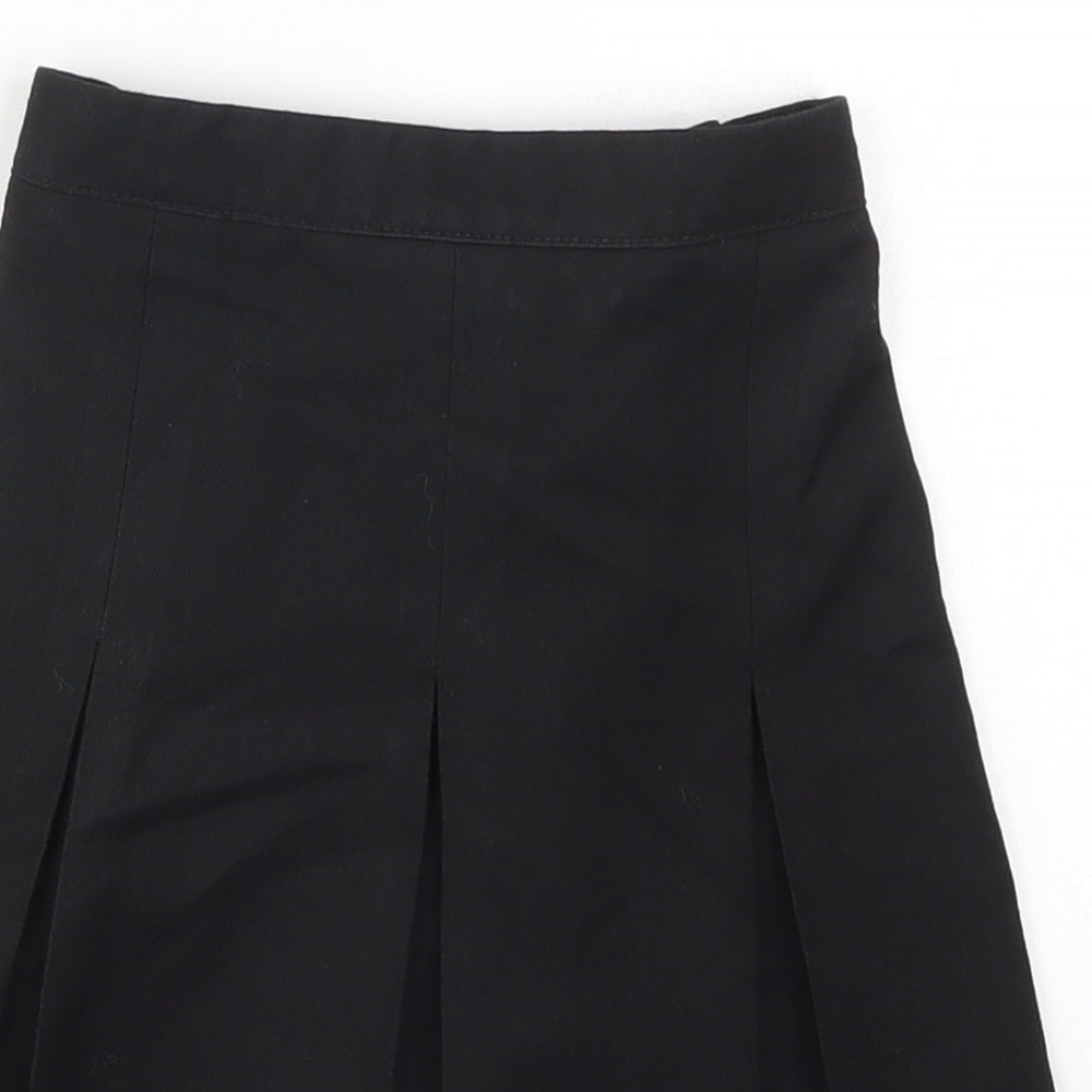 George Girls Black   Pleated Skirt Size 7-8 Years
