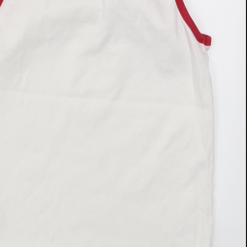 NEXT Boys White   Basic Tank Size 7-8 Years  - Stars