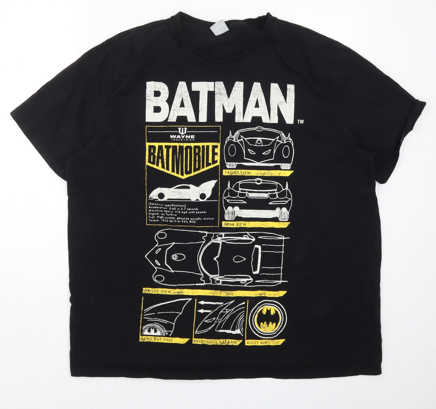 George Mens Black    T-Shirt Size 3XL  - Batman