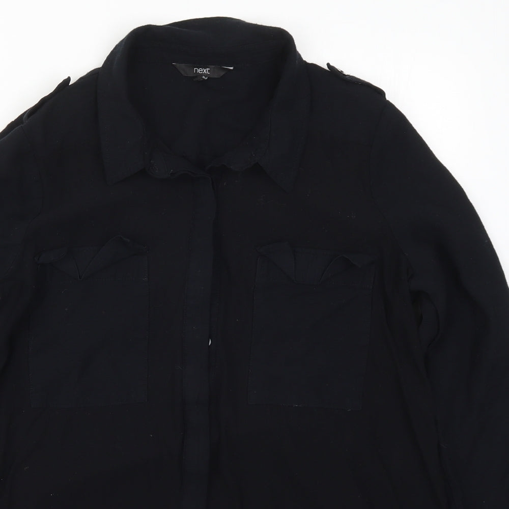 NEXT Womens Black   Basic Button-Up Size 18