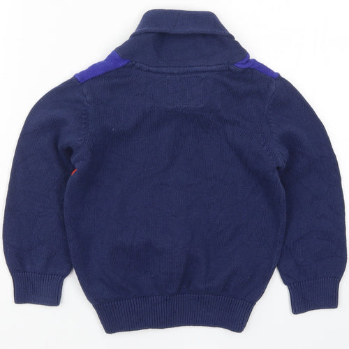 Debenhams Boys Multicoloured Striped Knit Pullover Jumper Size 4-5 Years