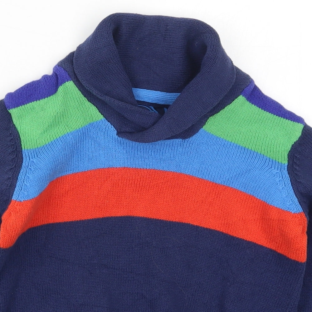 Debenhams Boys Multicoloured Striped Knit Pullover Jumper Size 4-5 Years