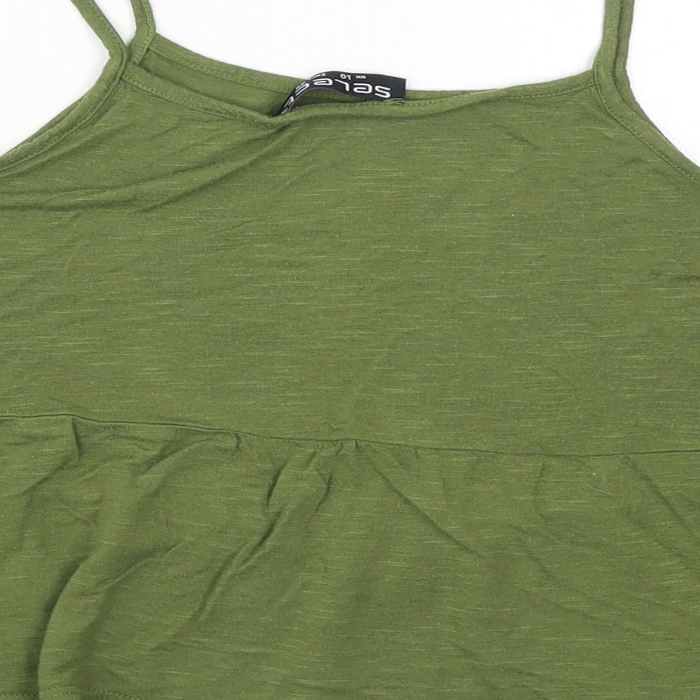 Select Womens Green   Basic Tank Size 10