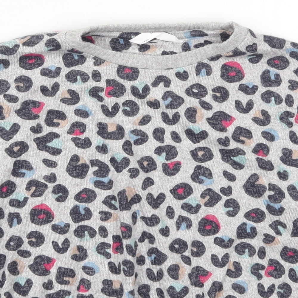 Marks and Spencer Girls Multicoloured Animal Print  Pullover Jumper Size 7-8 Years