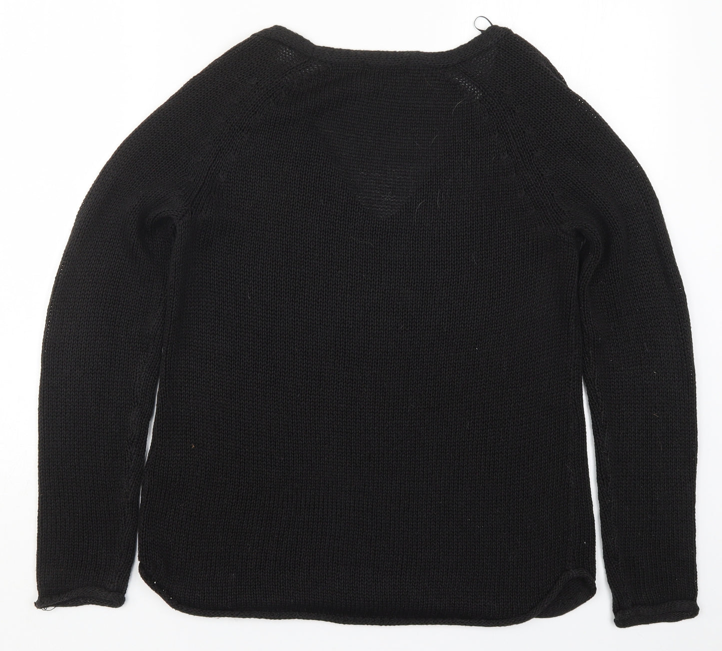 H&M Womens Black  Knit Pullover Jumper Size S